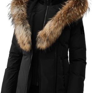 ADALI down coat with natural fur Signature Mackage Collar